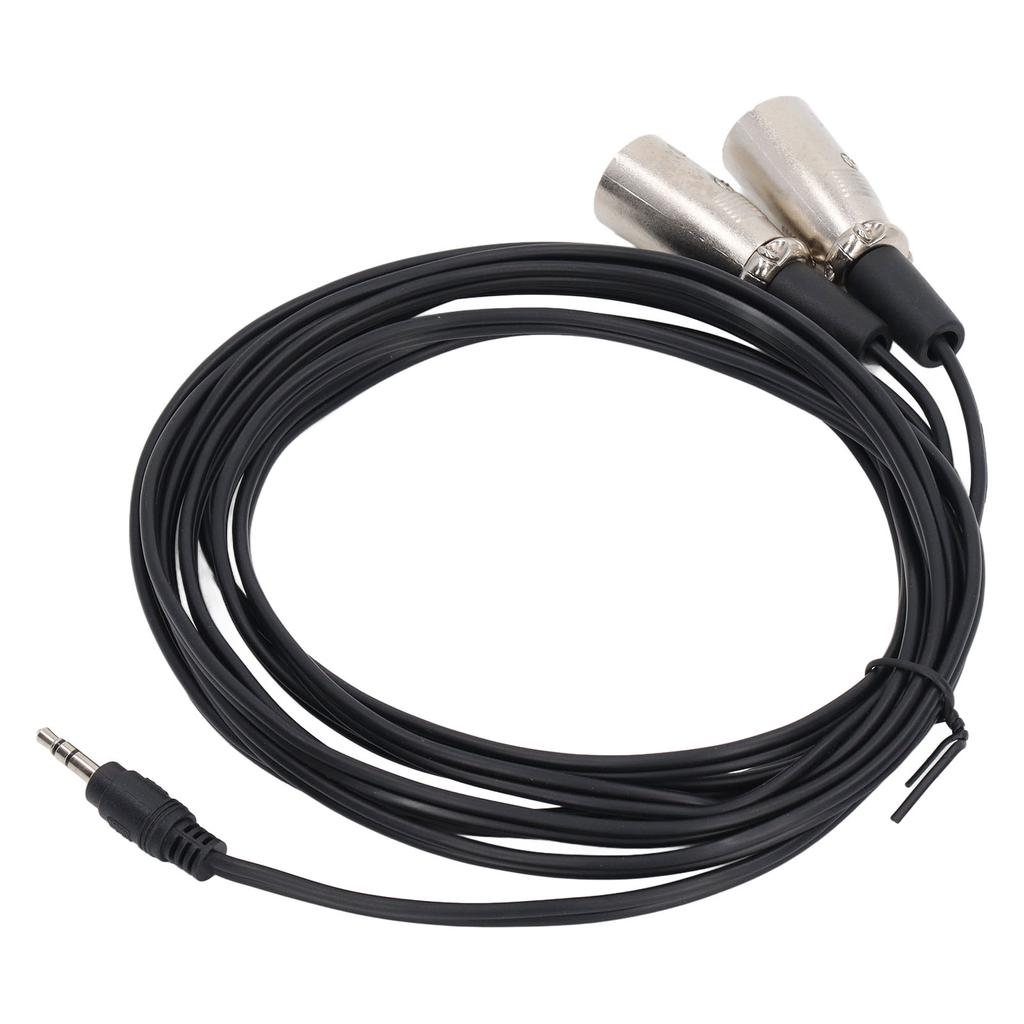 3,5 mm Klinke Stecker auf Dual XLR Stecker Kabel 3 Meter TRS auf Dual XLR Y-Splitter Stereo Mikrofon Adapter