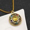 Avengers Thanos Infinity Stone Necklace Round Charm Pendant Fashion Jewelry Gift