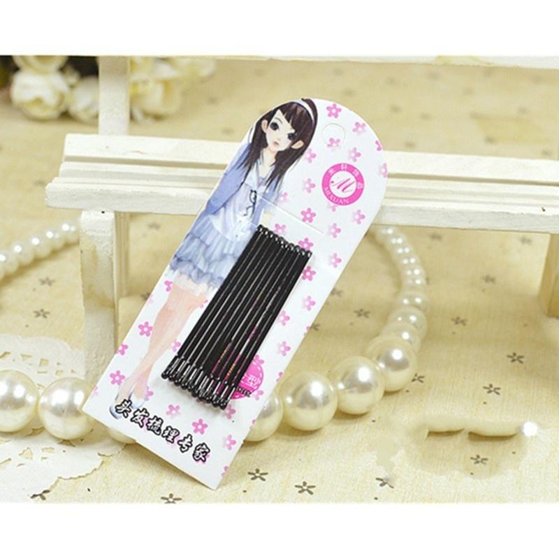 40PCS  Small Clip Hairpin Korean Version of Latest Black Wire Word Folder One Containing Hairpin