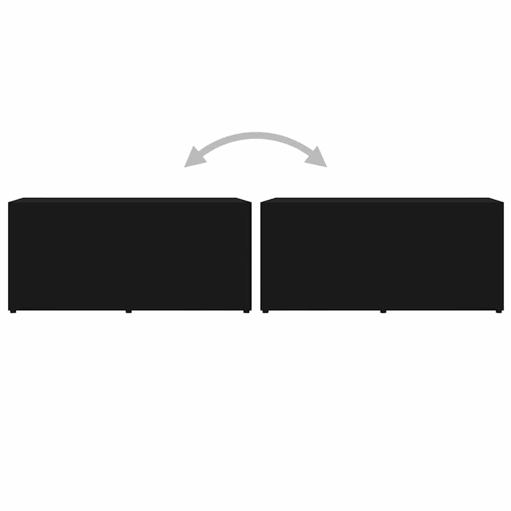 TV Cabinet Black 80 x 34 x 36 cm Particleboard