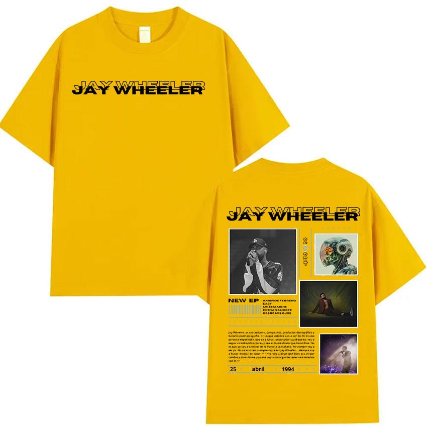 Rapper JAY WHEELER Tour 2025 Graphic T Shirts Unisexs Retro Fashion Cotton Short Sleeve Tshirt Unisex Hip Hop Gothic Clothing Tshirt