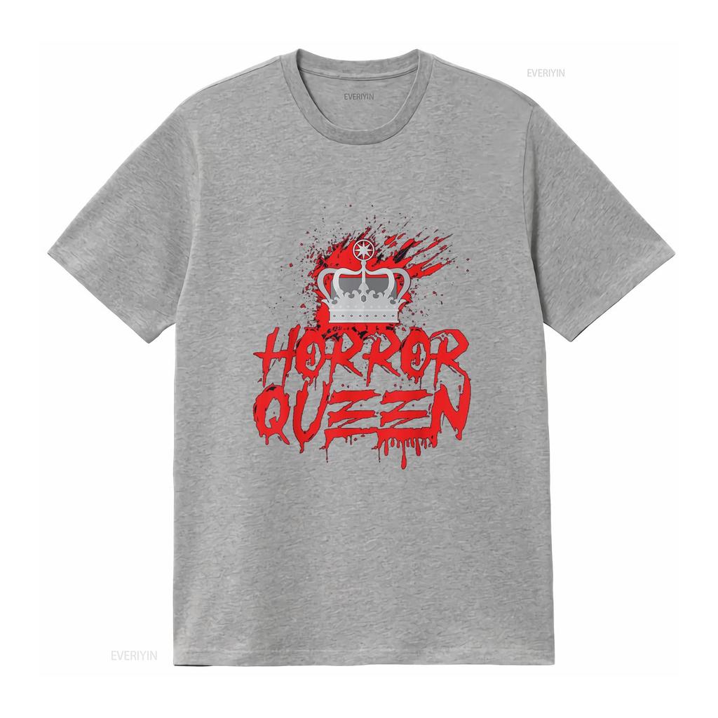 Scary Horror Movie Blood Crown Queen T Shirt vintage Washed Comfortable Top For Everyday Wear Breathable Stylish Slightly