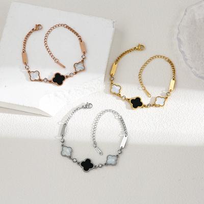 Titanium Steel Shell Lucky Clover Bracelet Fashion Luxury Jewelry Bracelet