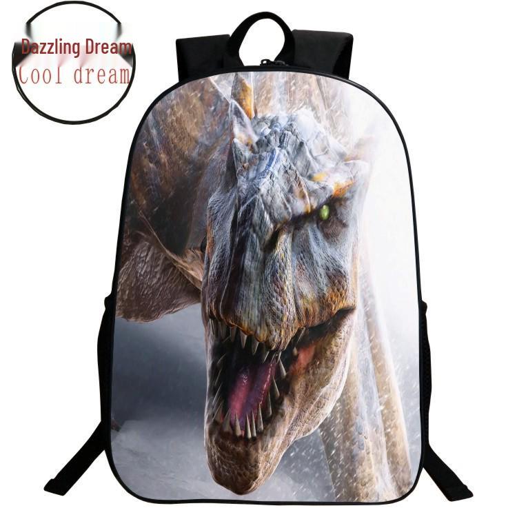 2021 Dinosaur Print Backpack for Boys - Primary School Children's Backpack