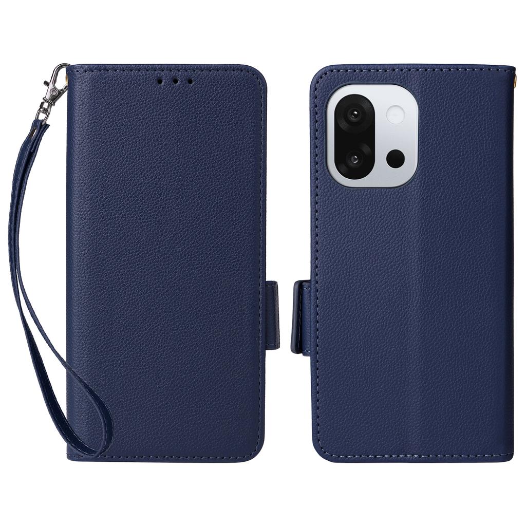 For OnePlus 13T 5G Case with Wrist Strap Litchi Texture PU Leather Wallet Phone Cover