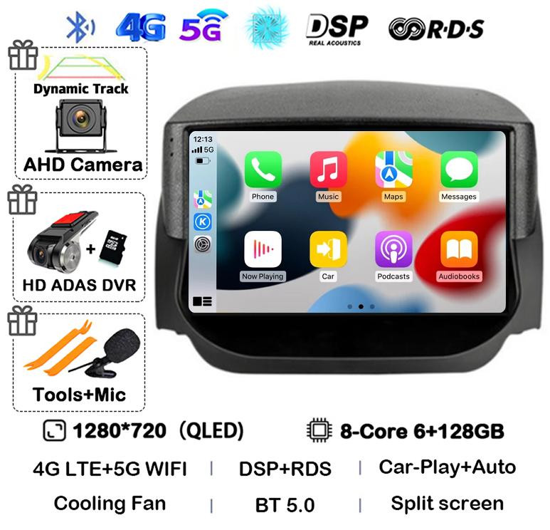 Android 14 Carplay Auto Pentru Ford EcoSport Eco Sport 2014 2015 2016 2017 2018 Radio Auto GPS 4G+WIFI Player Stereo Multimedia QLED