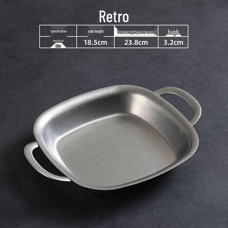 

ZISIZ Vintage Stainless Steel Divided Serving Tray