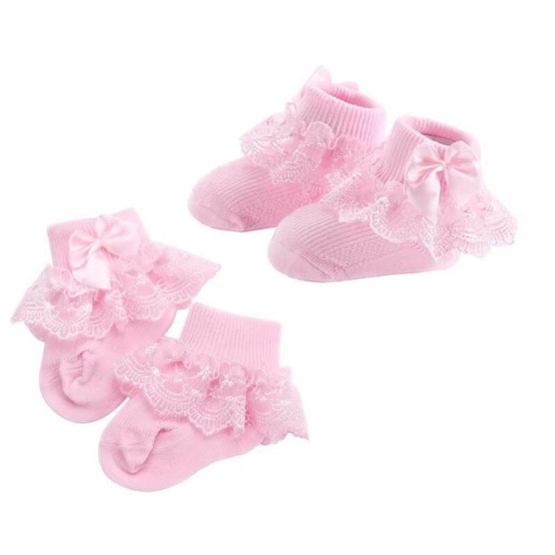 Buy Ankle Bow Newborn Toddler Socks Infant Frilly Sock Kids Baby Girls