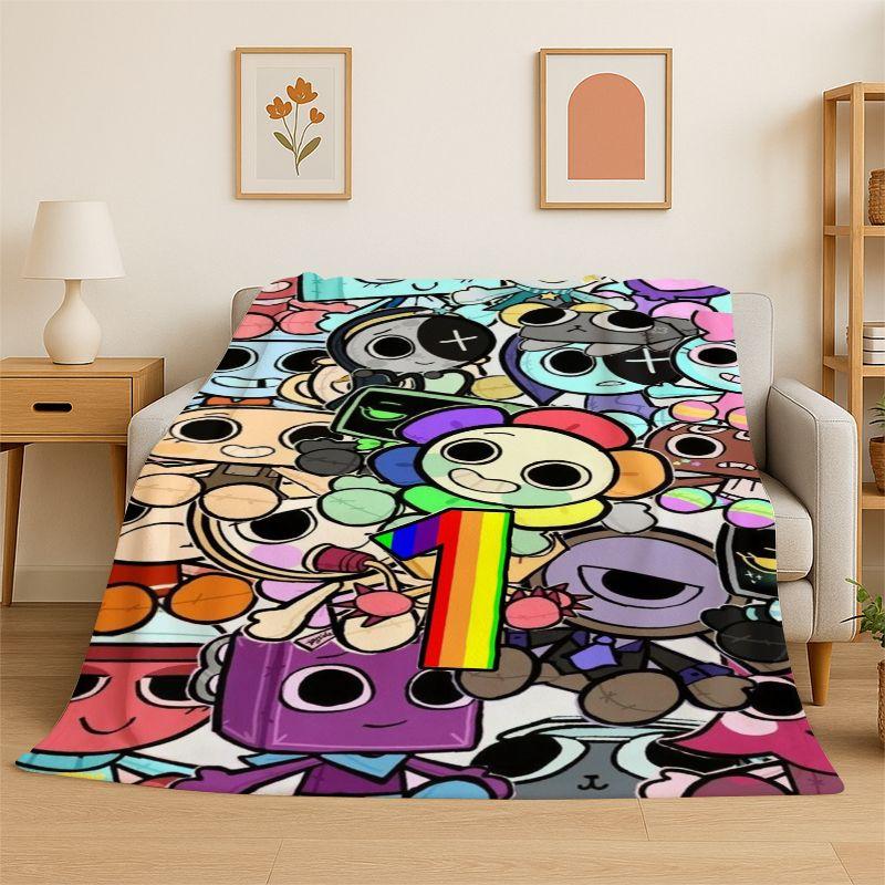 Game Dandy World Cartoon Soft Flannel Throw Blanket,Warm Cozy Blanket for Bed,Couch,Sofa,Bedroom,Living Room,Travel,Camping