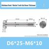 M6 D6D8 Stainless Steel Slotted Plug Screw, Half-Thread, Smooth Shank, Shoulder Limit Bolt