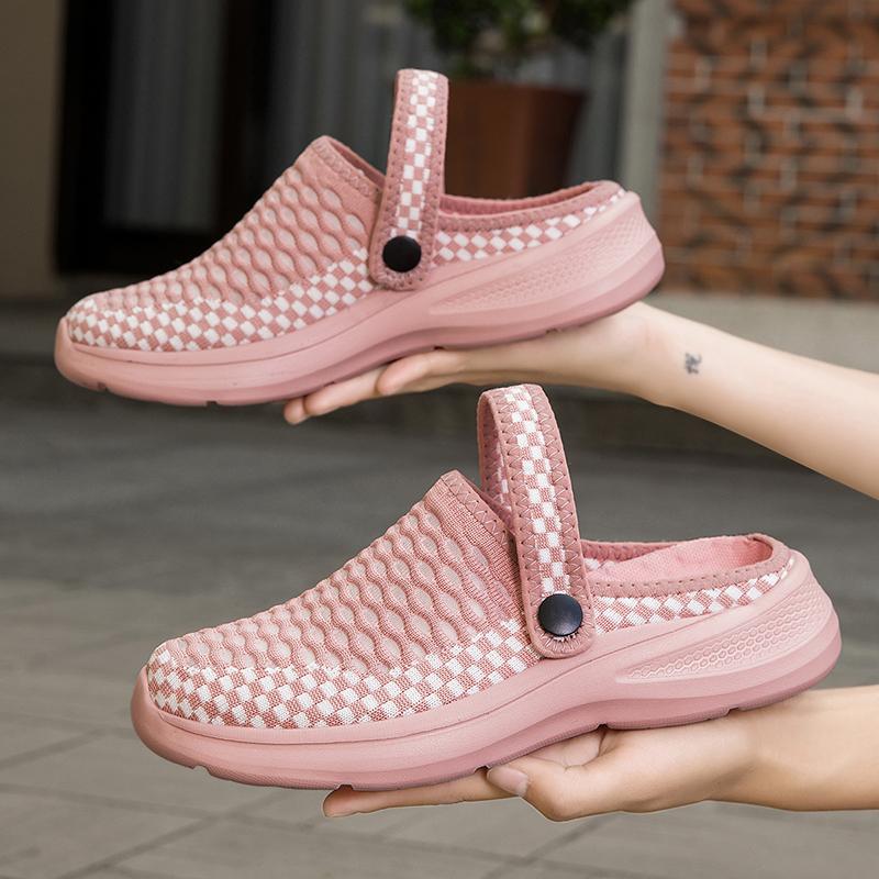 Summer Slippers Women's Slippers Outdoor Thick and Low Shoes 2025 Comfortable Toe Exposed Slip On Home Shoes Men's Sandals Items