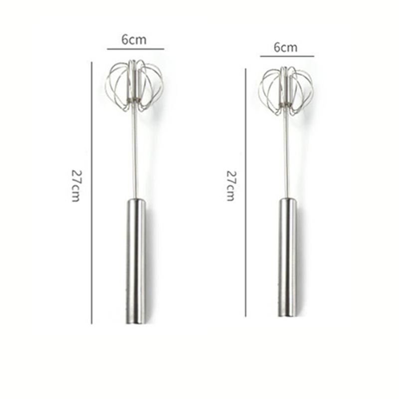 Semi-automatic Egg Beater 304 Stainless Steel Egg Whisk Manual Hand Mixer Self Turning Egg Stirrer Kitchen Accessories Egg Tools