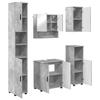 Bathroom Furniture Set 5 Pcs Concrete Grey Engineered Wood & Metal
