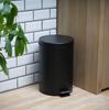 [BLKP] PEARL METAL Slow-Closing Pedal Bin, 12L, Limited Edition, Matte Black, N-7817