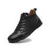 Genuine Leather Mens Ankle Boots Fashion Comfortable Men Casual Shoes Quality Handmade Work Boots Plus Size High Top Short Boots