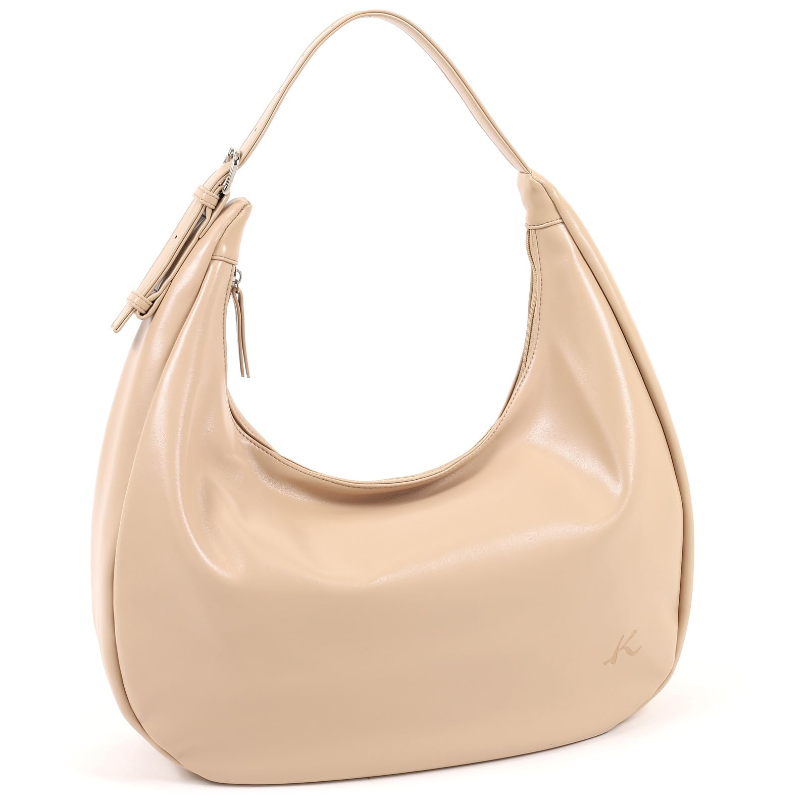 

adjustable handle circle bag Beige 50501 [Kitamura] 7-level semi-shoulder Z-0648 Women s