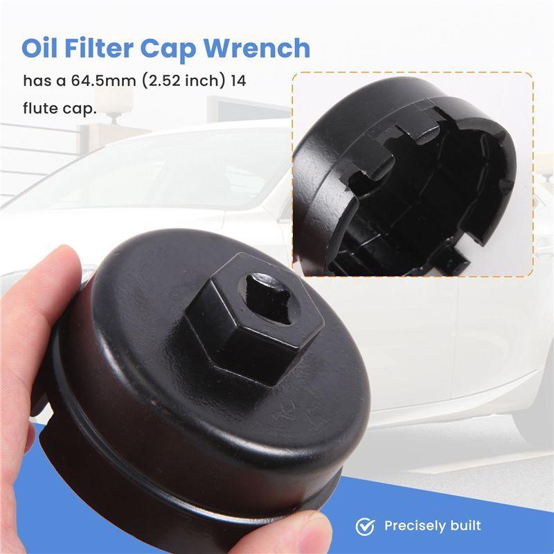 ABXV-Oil Filter Cap Wrench Cup Socket Remover Tool For Toyota Lexus 64MM