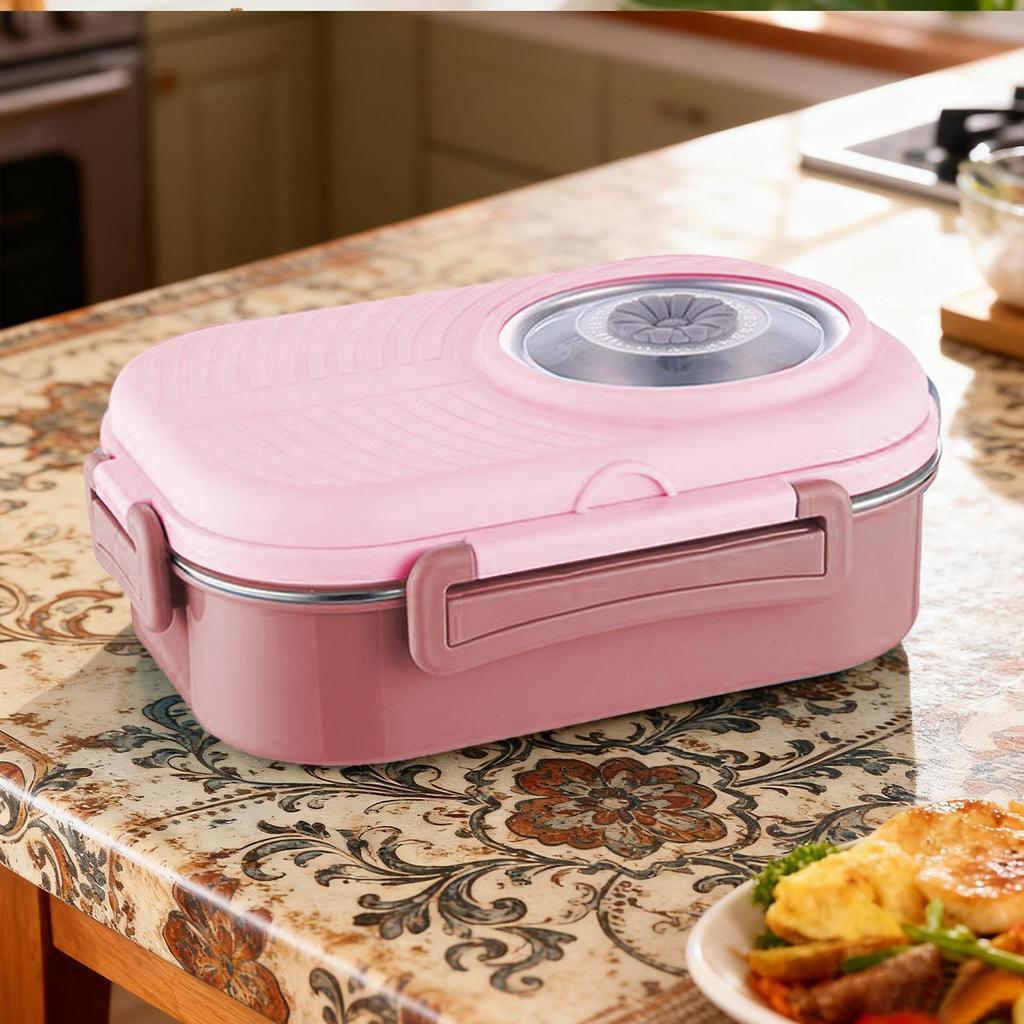 Stainless Steel Lunch Box For Kids 3-Compartment Food Container Picnic Food Containers For School Office Kids College Students