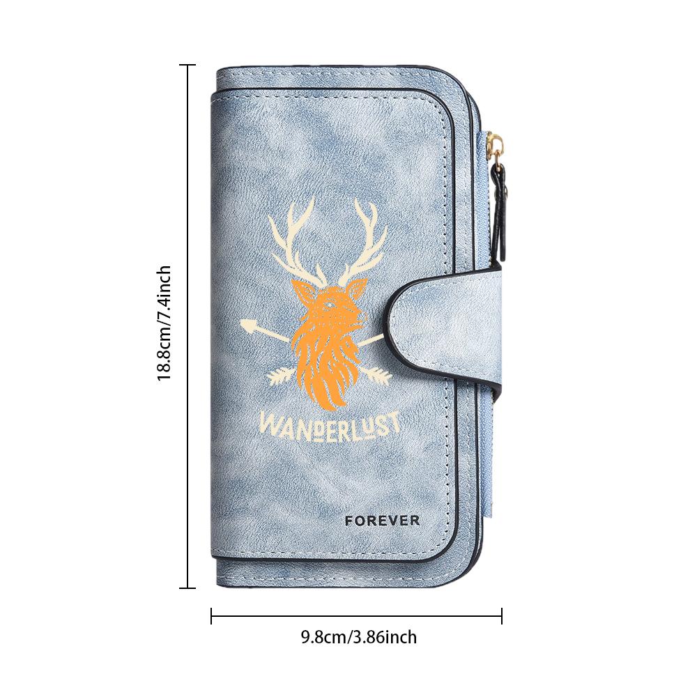 Wanderlust Deer Pattern Long Wallet