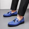 Fashion Italy Men Tassel Fashin Casual Shoes Autumn Leather Loafers Office Shoes for Men Driving Business Comfortable Slip On Shoes Men