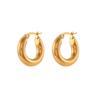 Minimalistischer Schmuck 18K Vergoldeter Edelstahl 20mm 25mm 30mm Creolen für Damen