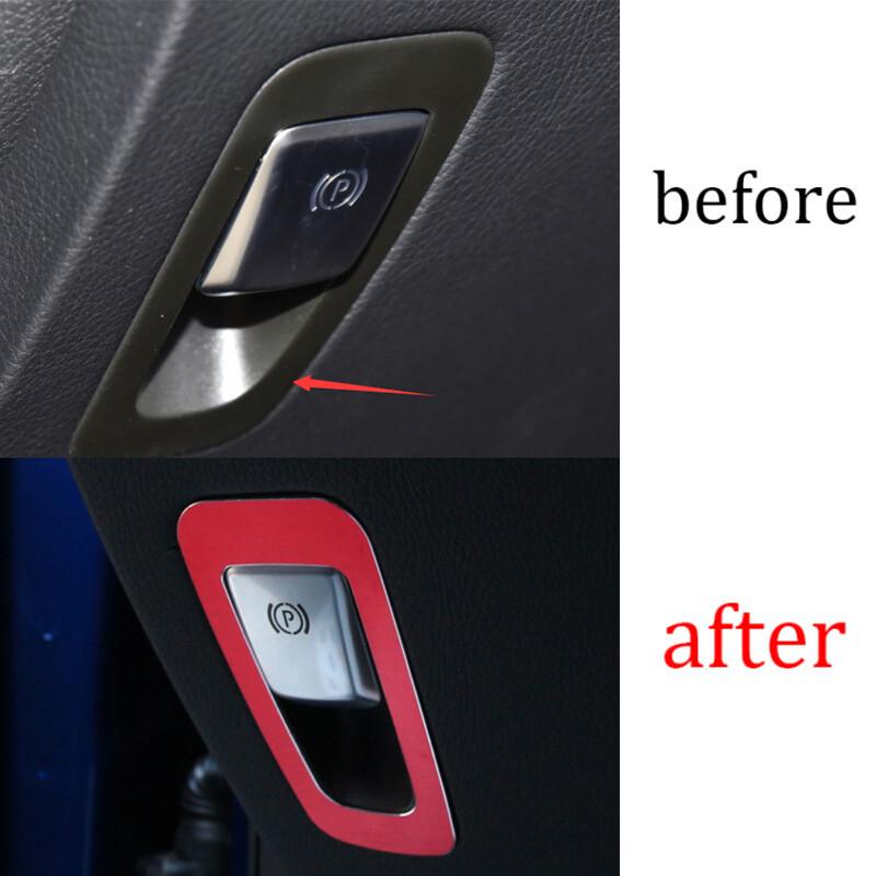 Fit For Mercedes-Benz GLC 2016- Aluminum Red P Gear Button Frame Trim 1PCS