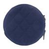 Used AUTHENTIC CHANEL Chain Shoulder CC Mark Matelasse Round Shoulder Bag Blue Cotton