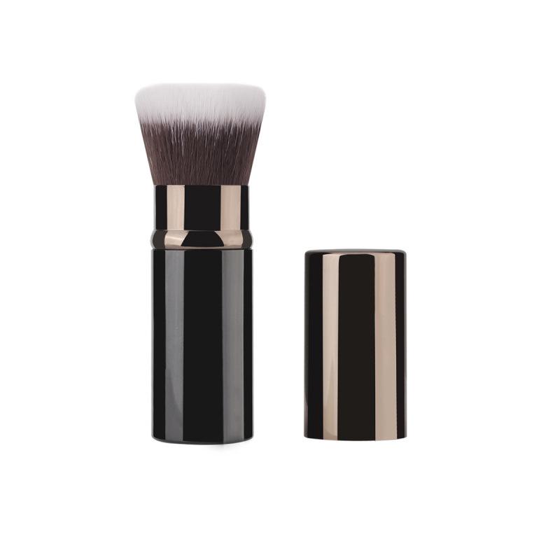 Compact Retractable Makeup Brush - Blush, Powder, Mushroom Head Tool