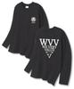 Wibelibellyu Wvv J Oversized 16-Count Long Sleeve T-Shirt Dark Gray (Ribbed Cuffs Optional)
