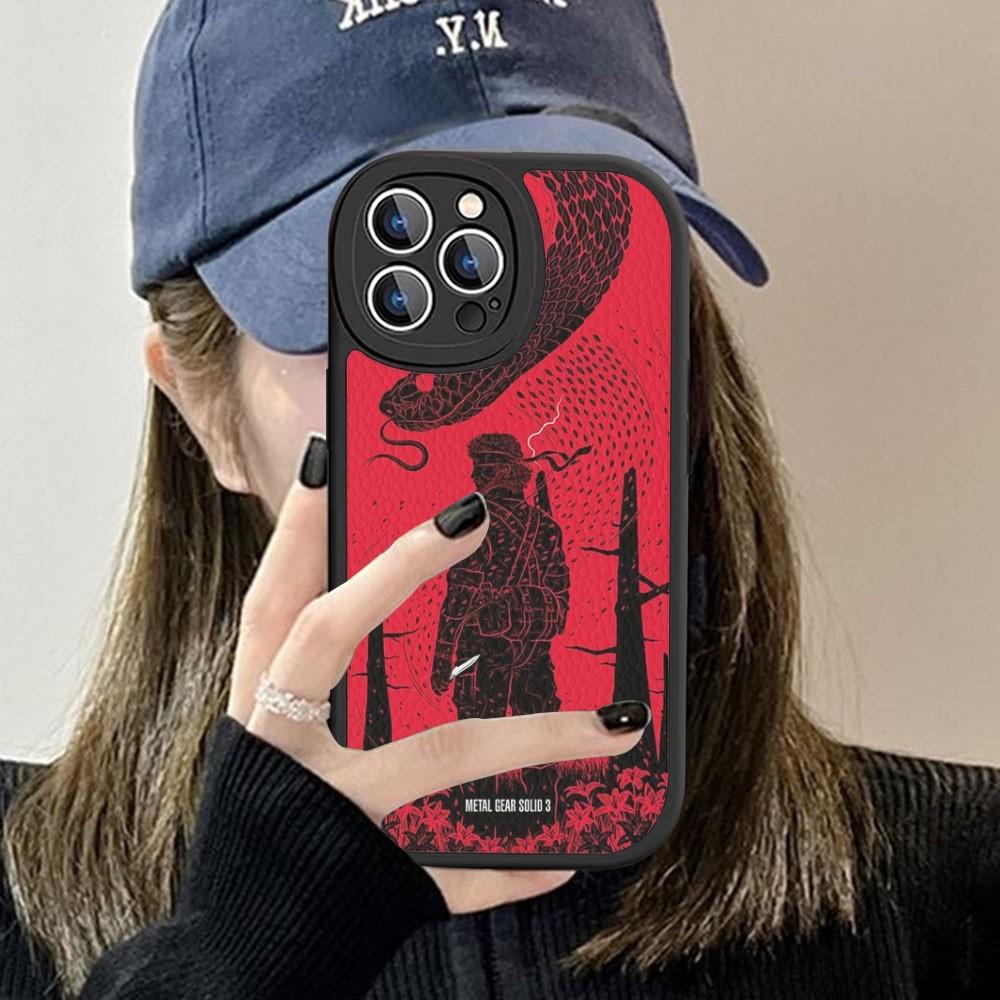 M-Metal Gear S-Solid Game Phone Case Hard Leather For IPhone 16 15 14 13 12 Mini 11 14 Pro Max Xs X Xr 7 8 Plus Fundas