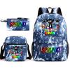 Rhythm box peripheral schoolbag sprunki cartoon starry sky backpack 3-piece set