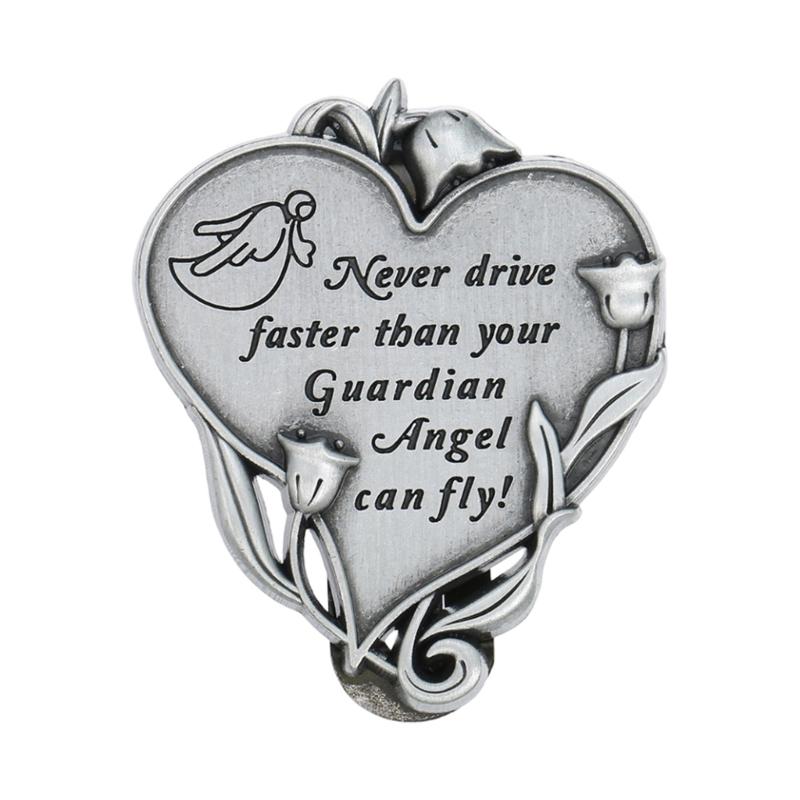 Car Visors Clips Metal Angel Safety Charm Decoration Inspirational Travel Protection Angel Clip Car Accessory
