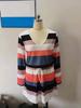 Women's Fasion Casual Stripe Printed Waist Tie Pocket  A-line Long-sleeve Dress
