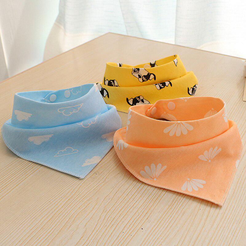 Baby Bibs For Boys Girls Bib Burp Cloth Cartoon Triangle Cotton Baby Scarf Baby Feeding Accessories