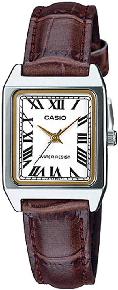 CASIO Casio Cheap Casio Quartz Watch Brass Leather Brown Silver Gold Women s LTP-V007L-7B2 [Used]