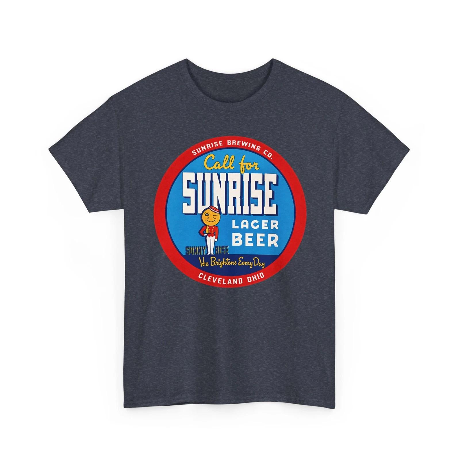 Sunrise Brewing Co, Lager Beer Cleveland OH Sunny Rise Retro Breweriana T-Sirt S