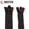 Meetee 8# 15# 70-150cm Open-End Resin Zippers Single Auto Lock Long Zips for Down Jacket Bags Tent Garment Sewing Accessories