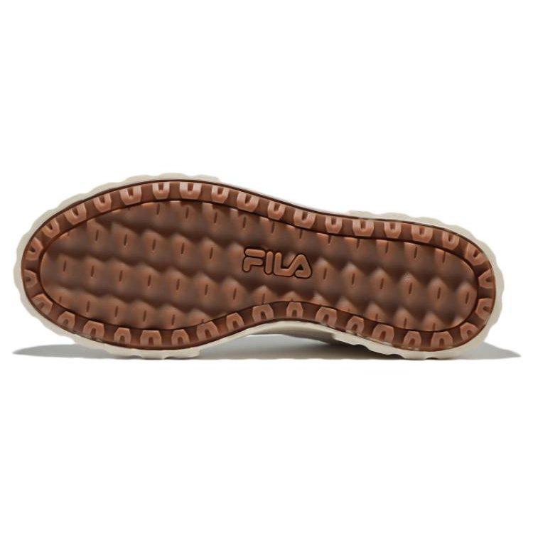 Fila Sandblast Fabric Platform Abrasion Resistant Abrasion Resistant Low Top Skateboard Shoes Unisex White 1TM01576E_920