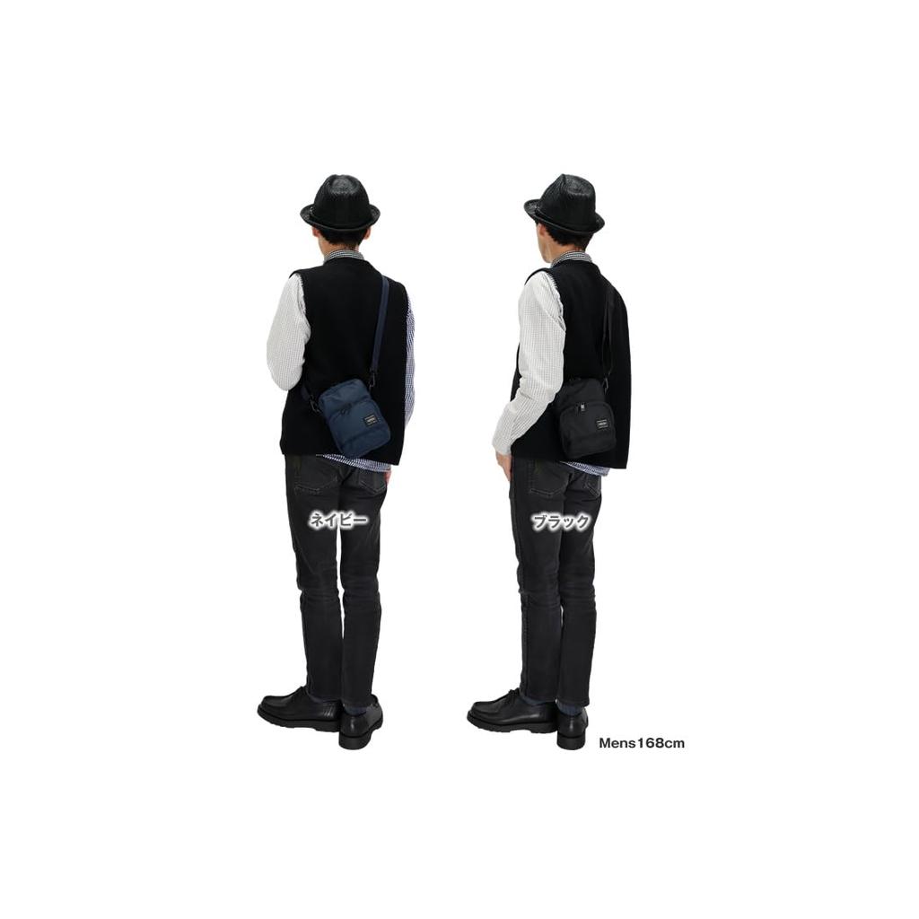 Porter Flash Vertical Mini Shoulder B6 for Men and Women Bag, Size, (Black)