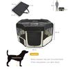 Puppy Playpen Foldable Mesh Cover Dog Playpen Breathable Mesh diameter 120 x 58H cm Black+Cream White