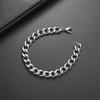 My Shape Fashion Cuban Chain Men Bracelet Stainless Steel 3/5/7/9mm Width Chain Bracelets Figaro Chain Boy Wrist Jewelry Couple