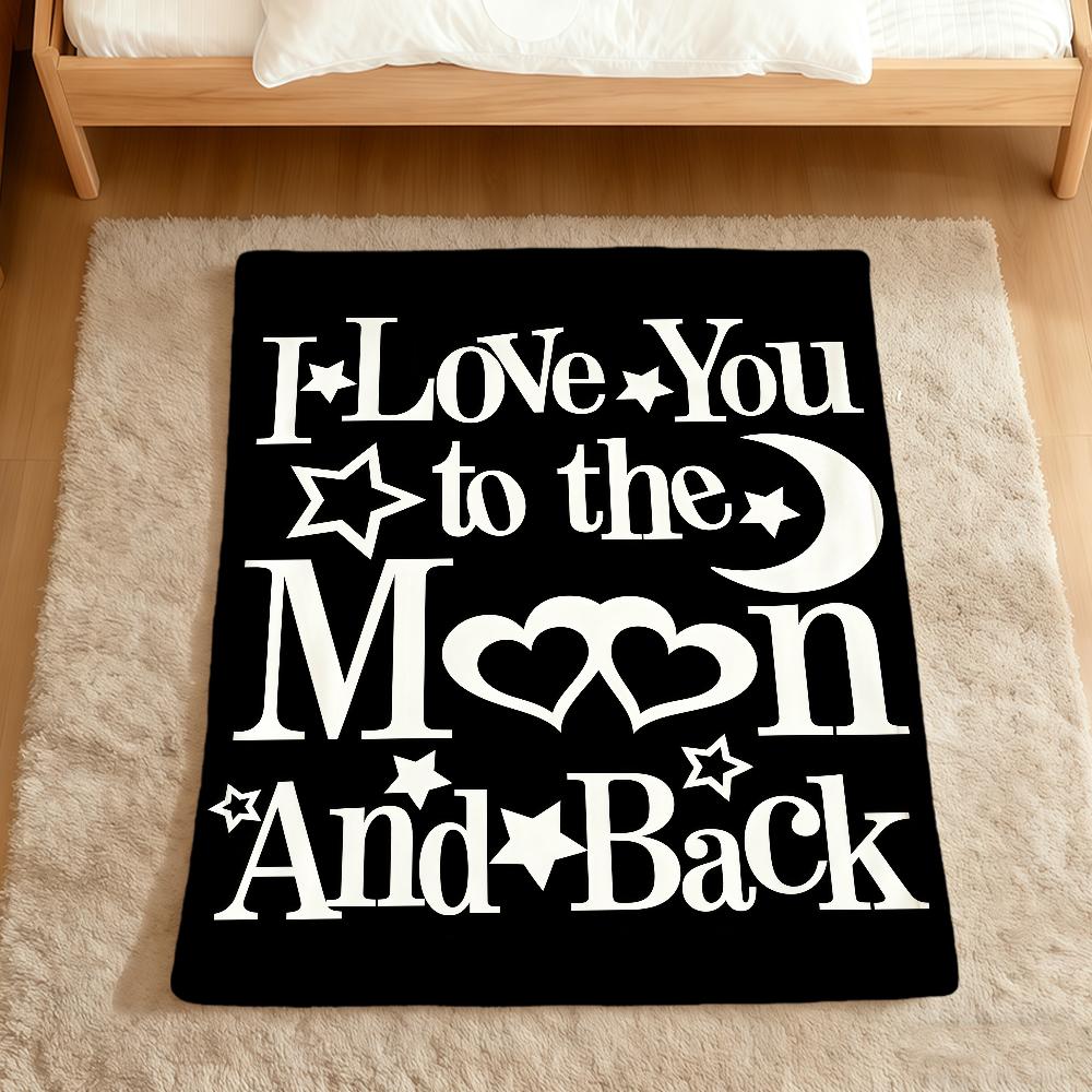 Art I Love You To the Moon and Back Flannel Soft Warm Plush Blanket Sofa Living Room Pet Hogar Bedroom Gift Home Car Portable