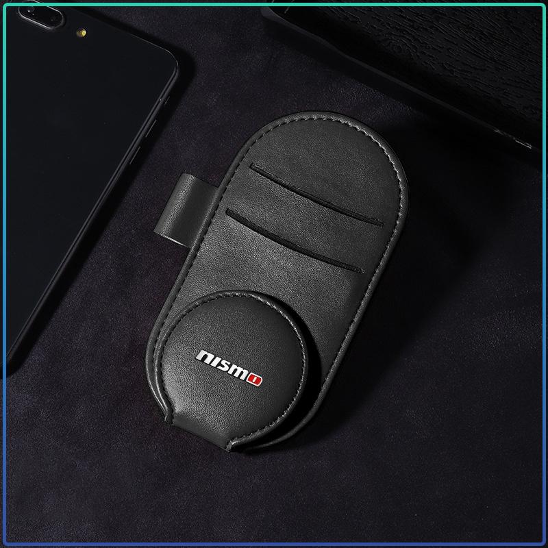 Car Multifunction Sunglasses Clip Card Ticket Holder Stand Eyeglasses For Nismo Nissan Almera Tiida X Trail Note Juke Teana Qashqai 350Z 370Z GTR