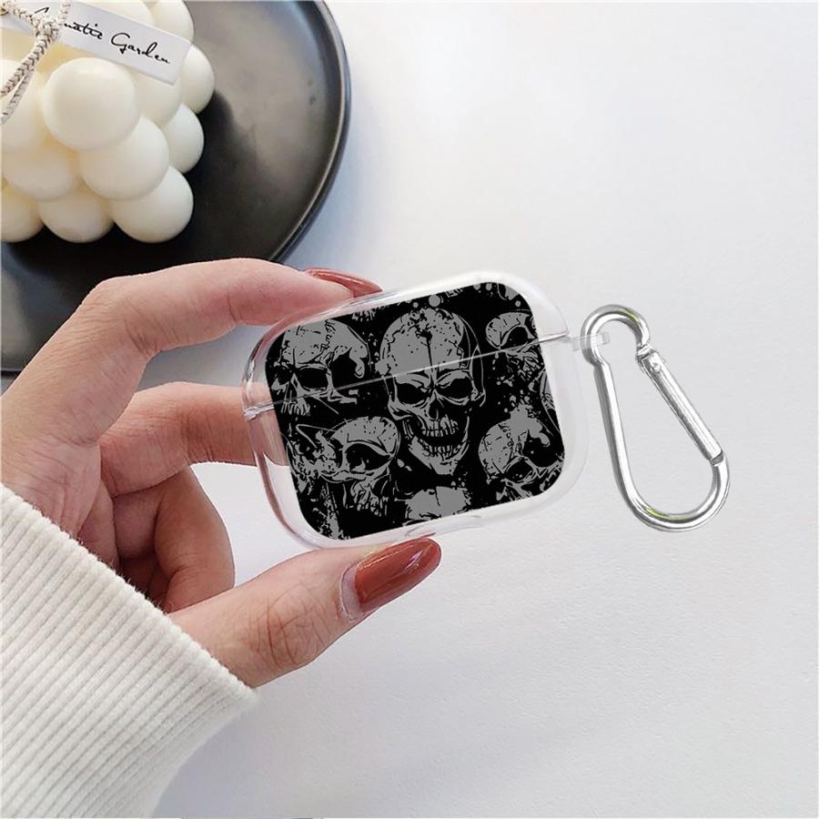 

Case For Airpods 2 Pro3 Pro2 4 1 Pro 3 Clear Earphone Cases Cover Skeleton Skull Airpods Pro 3