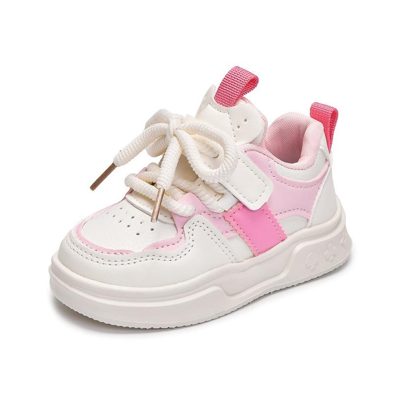 Unisex Kids' Sneakers, Children's New Arrivals Leather White Shoes, Korean-style Soft-Sole Versatile Sneakers for Toddlers and Children.