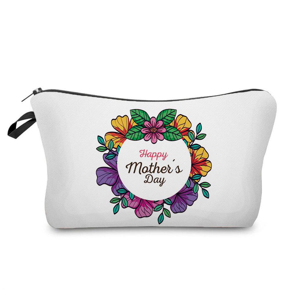 Women Flower Print Cosmetic Bag Toiletries Organize Travel Storage Case 6778