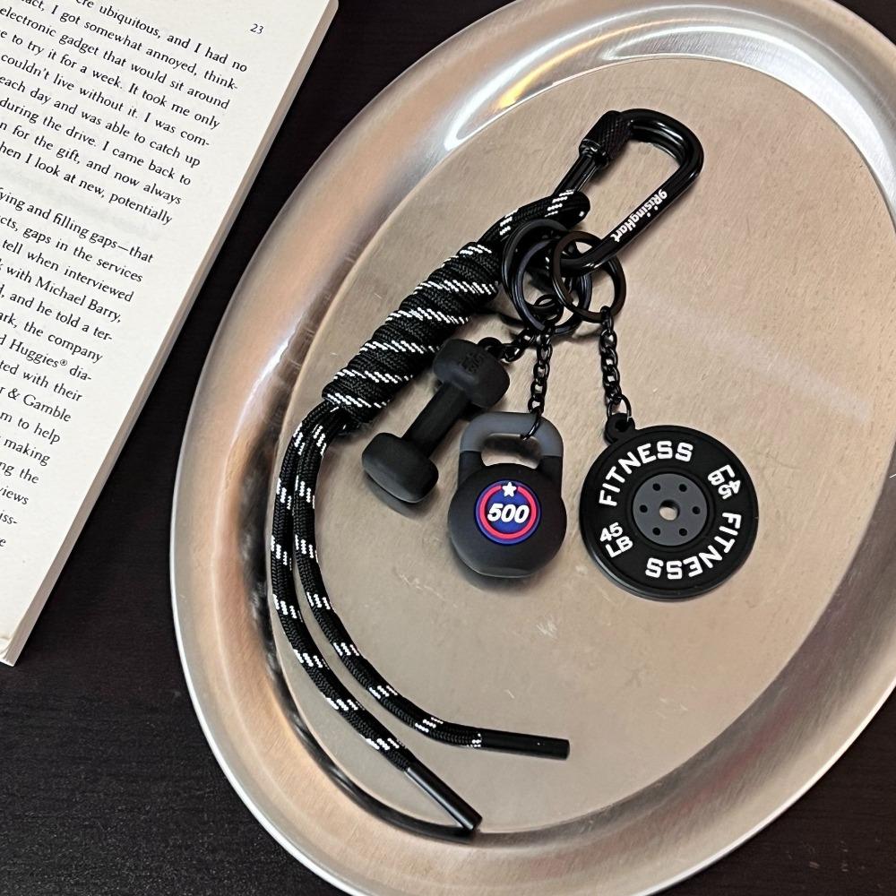 Kettlebells Barbell Plates Keychain Mini Fitness Series Pendant  Bodybuilder
