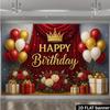 1Pcs Red Golden Luxury Crown Birthday Decoration Background Backdrop For Photo Studio Photo Booth Party