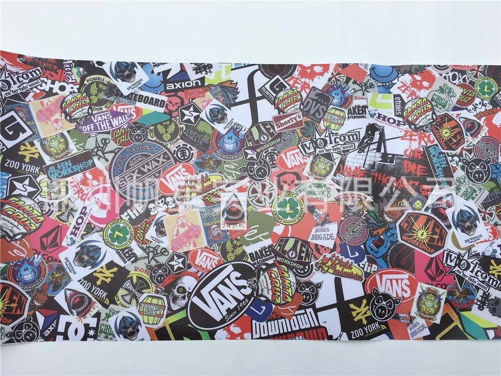 Exclusivas Pegatinas Envolventes de Grafiti Camuflaje Blanco y Negro para Coche y Motocicleta para Personalización Personalizada