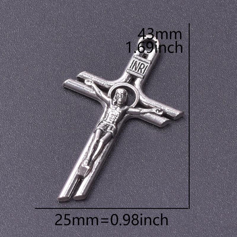 15pcs Crosses Charms Pendant Alloy Cross Metal Antique Silver Color Pendants Making DIY Handmade Jewelry Components Accessories